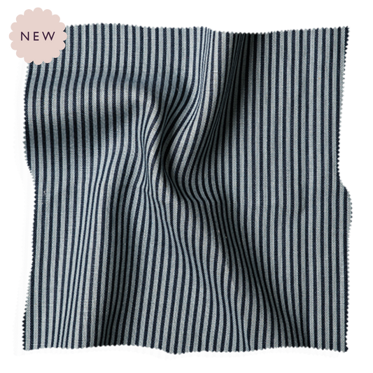 Pinstripe, Indigo Blue