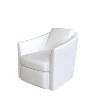 Coley Home.com Wells Chair in white, sleek modern design perfect for living room comfort and style.