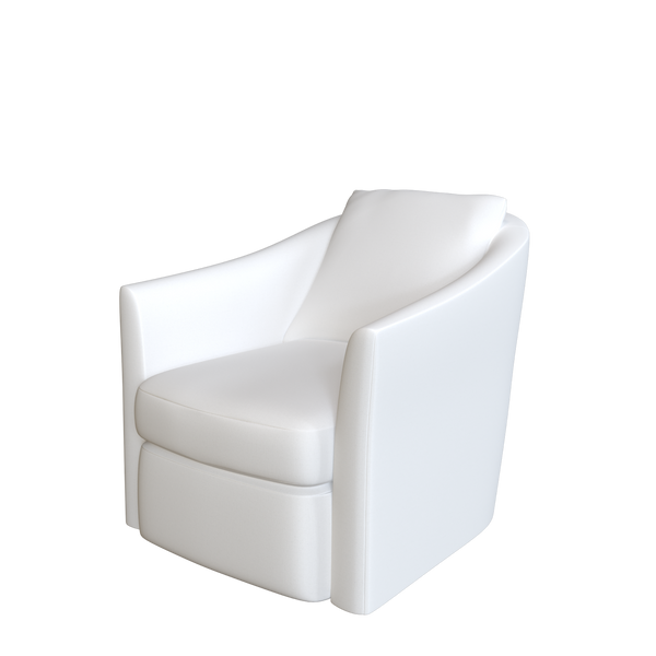 Coley Home.com Wells Chair in white, sleek modern design perfect for living room comfort and style.