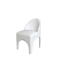 White modern chair from Coley Home showcasing sleek design.