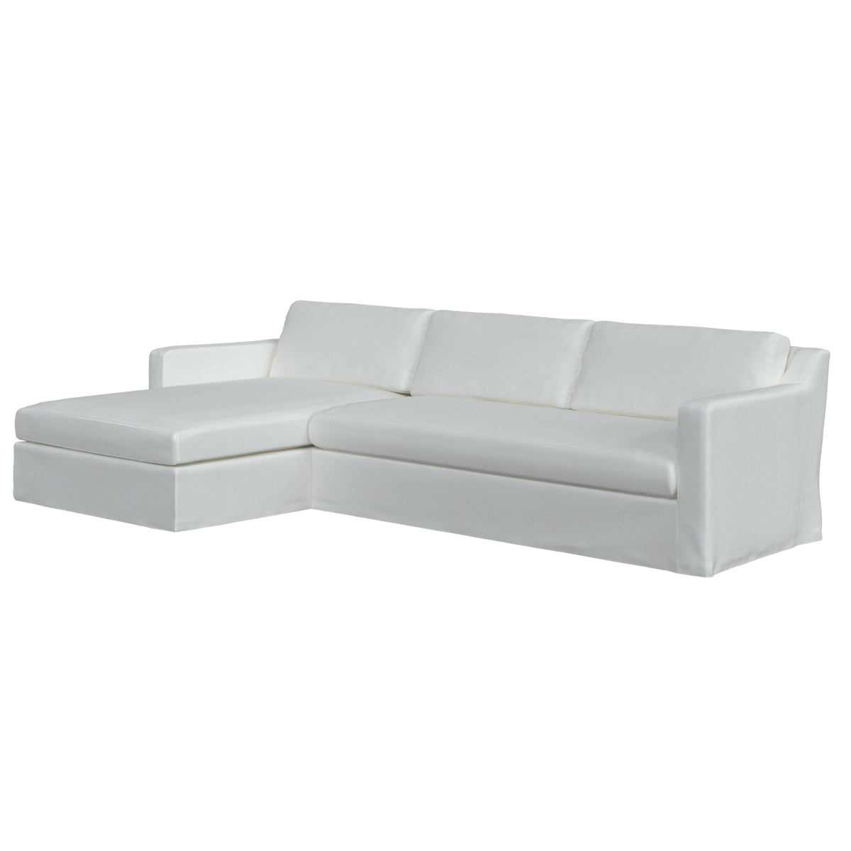 Customizable Slipcovered Chaise Lounge