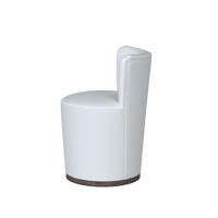 Modern upholstered chair from Coley Home in white fabric.