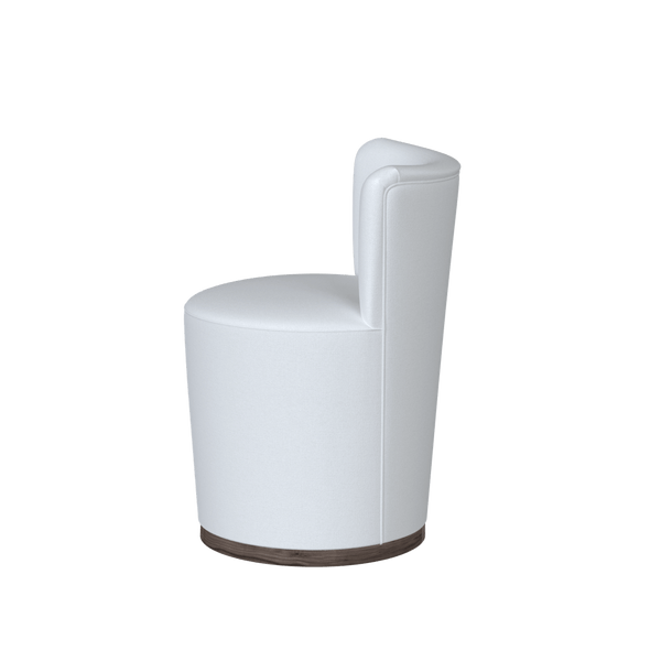Modern upholstered chair from Coley Home in white fabric.