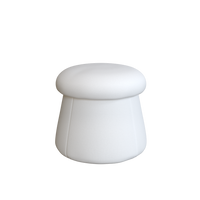 Coley Home upholstered ottoman in white, perfect for modern living spaces.