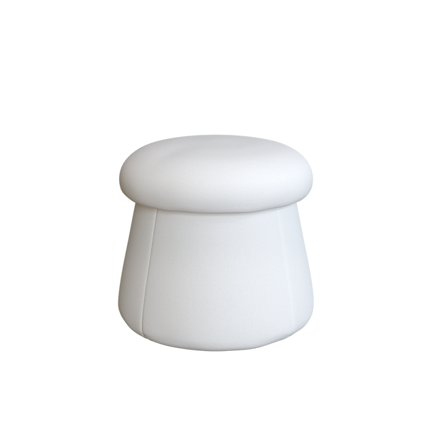 Coley Home upholstered ottoman in white, perfect for modern living spaces.