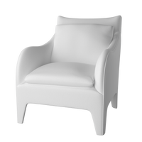 Sleek white Coley Home armchair with elegant design. Ideal for modern interiors.