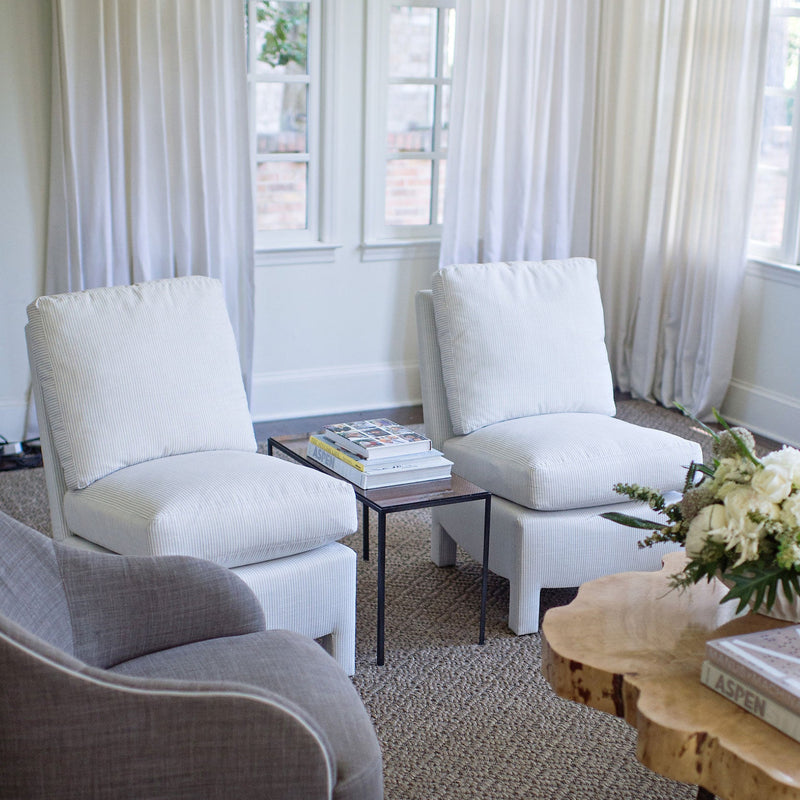 Custom Upholstered Slipper Chair– Coley Home - Main Image