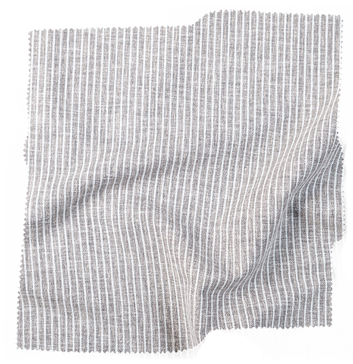 Gray pinstripe fabric swatch from Coley Home, ideal for upholstery and home decor projects.