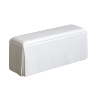 Coley Home bench with classic white fabric slipcover.