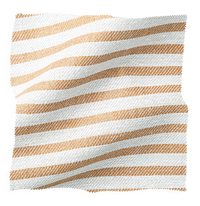 Tan and white striped fabric swatch from Coley Home.
