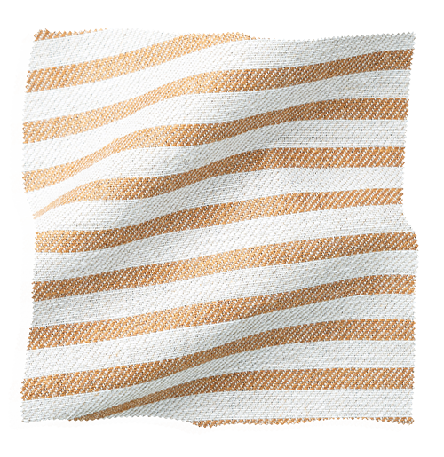 Tan and white striped fabric swatch from Coley Home.