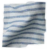 Blue and white striped fabric swatch from Coley Home.