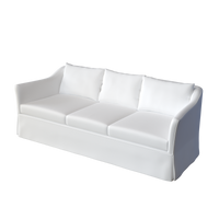 Coley Home white sofa with three cushions, elegant and modern design.