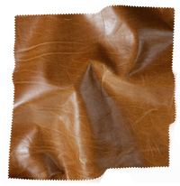 Rich brown leather fabric swatch from Coley Home.