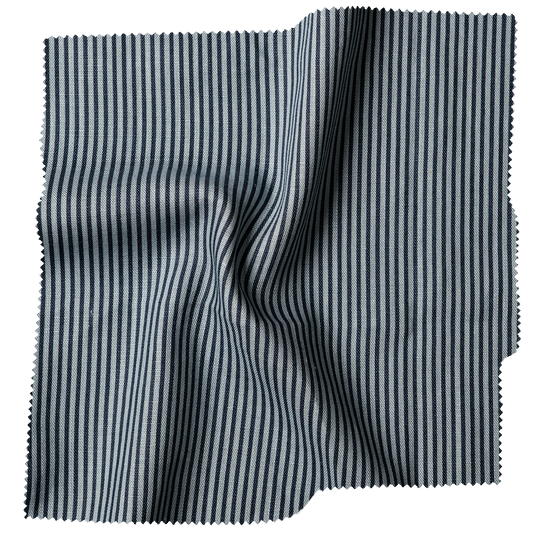 Pinstripe, Indigo Blue