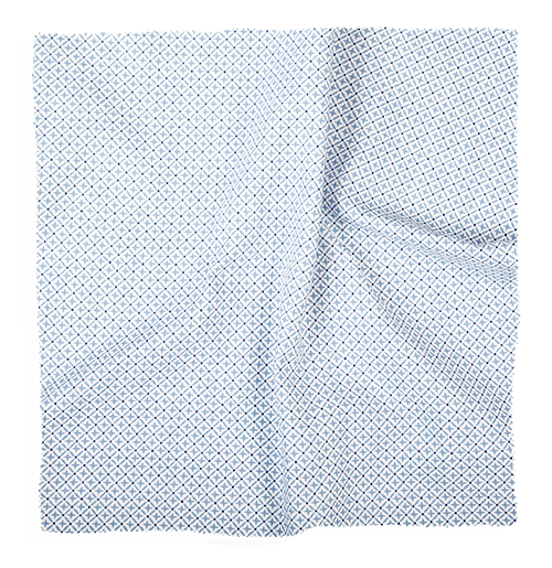 Light blue fabric swatch from Coley Home showcasing fine texture and quality.