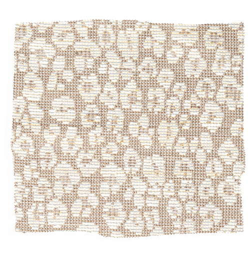 Leopard print fabric swatch from Coley Home.com in beige and white tones.