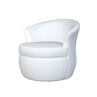 Coley Home Harper Swivel Chair in white, offering modern design and comfort for any living space.