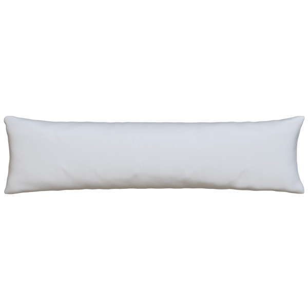 Coley Home body pillow in white fabric, offering comfort and style for bedroom decor.