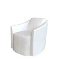 Coley Home white upholstered chair with modern design.
