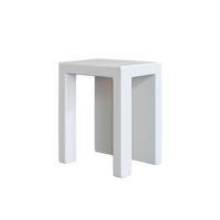 Modern white side table from Coley Home.com, perfect for minimalist interior design.