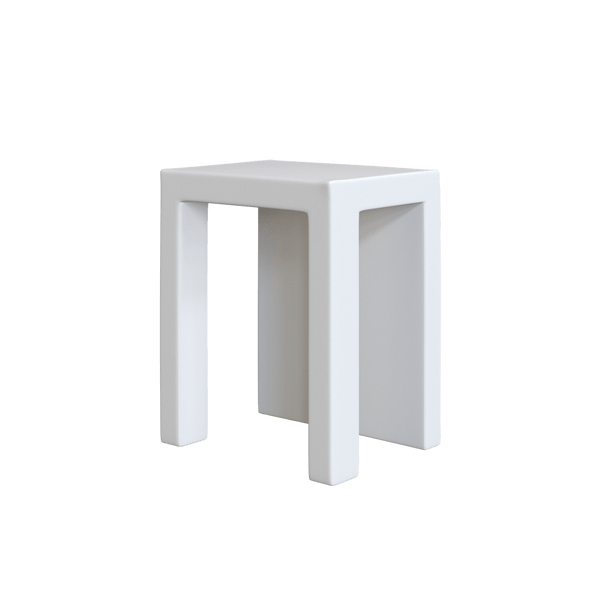 Modern white side table from Coley Home.com, perfect for minimalist interior design.