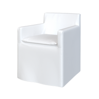 White modern chair by Coley Home, featuring sleek design and comfortable seating.