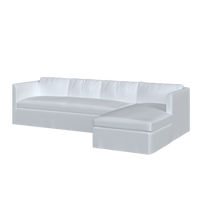 Coley Home white sectional sofa with chaise lounge, perfect for stylish and comfortable living room decor.