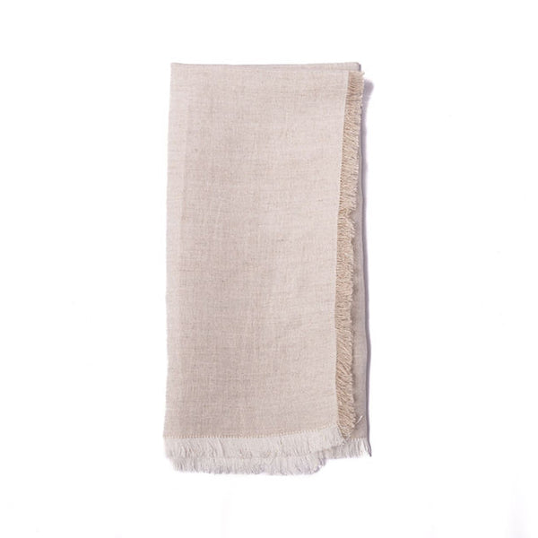 ON SALE: Linen Fringe Napkins- Flax