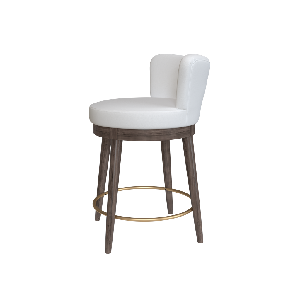 Custom Upholstered Counter Stool with Back– Coley Home