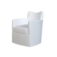 White swivel chair from Coley Home with sleek modern design.