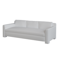 White modern sofa from Coley Home with clean lines and plush cushions.